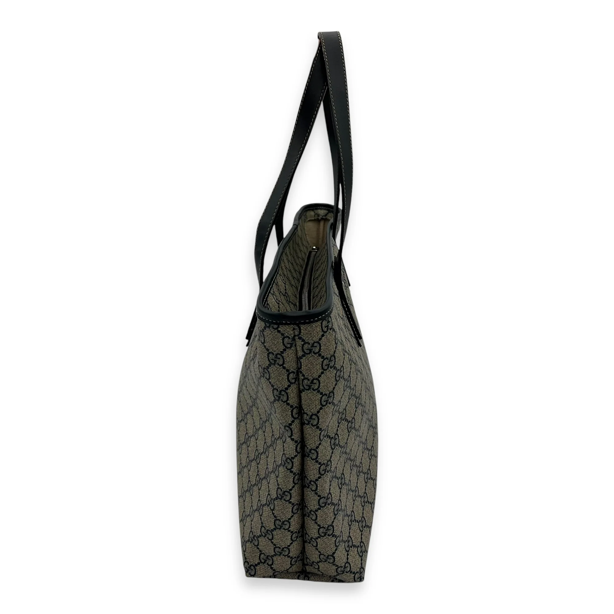 GG Supreme Blue Tote Bag in Coated Canvas, Silver hardware