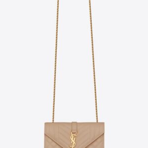 ENVELOPE SMALL IN QUILTED GRAIN DE POUDRE EMBOSSED LEATHER