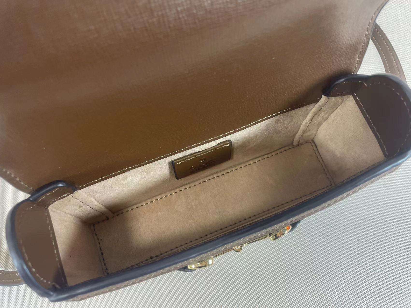 Gucci Horsebit 1955 series mini handbag GG Supreme canvas - Ebony