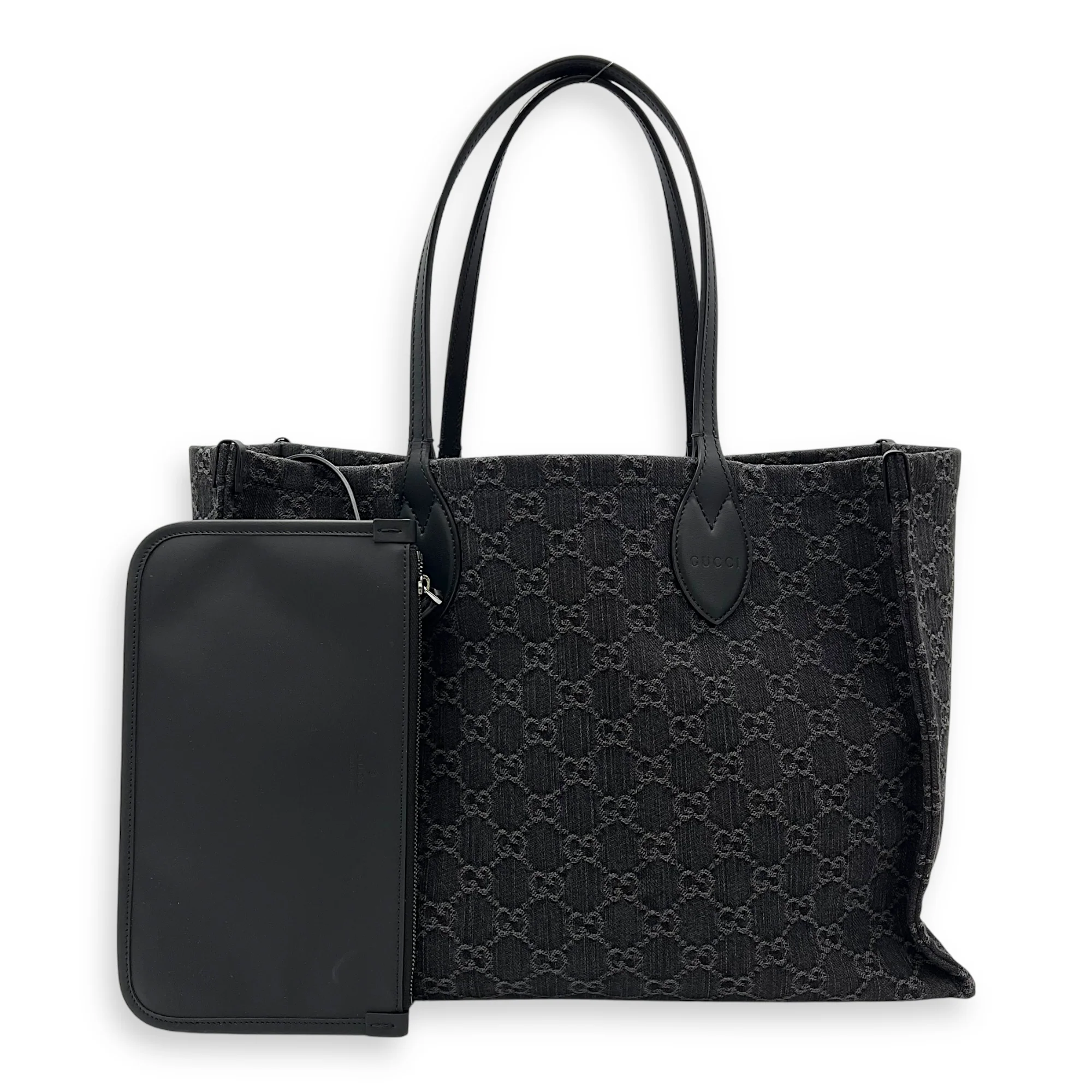 Ophidia Large Grey Tote Bag in Denim