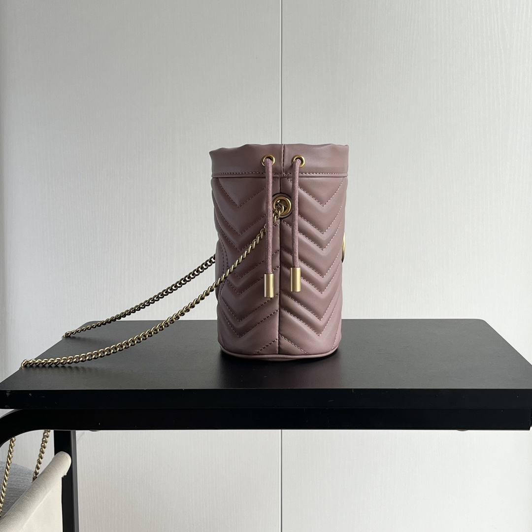 Gucci GG marmont mini bucket bag Beige - Bag
