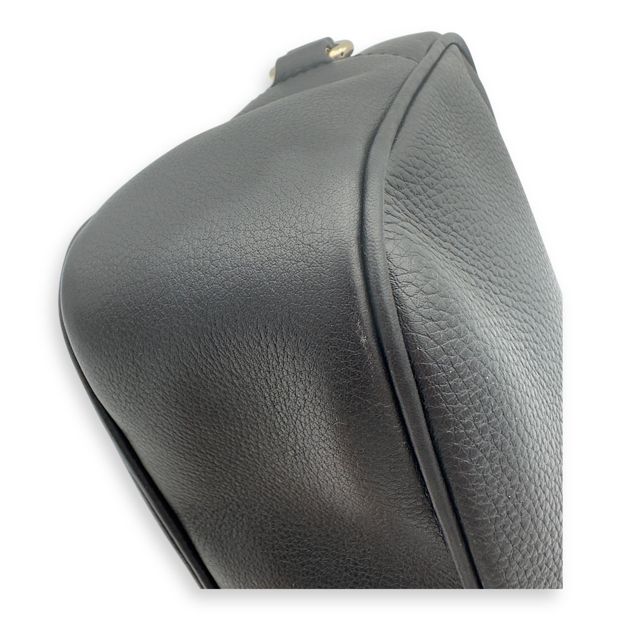 Soho Crossbody Bag Black in Calfskin, Gold hardware