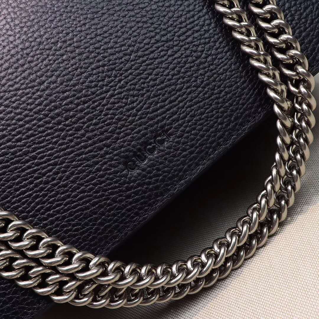 Gucci DIONYSUS Black Leather Shoulder Bag