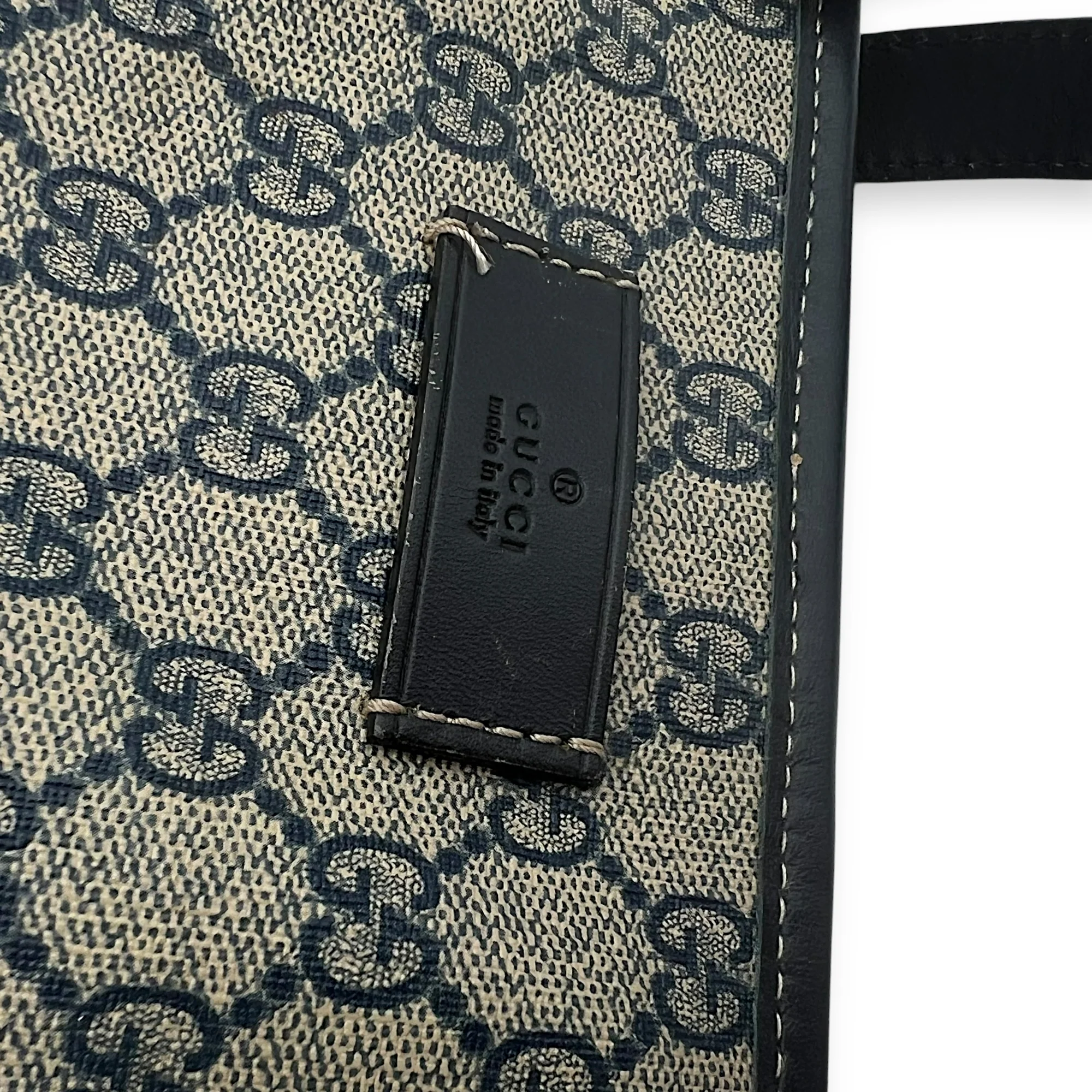 GG Supreme Blue Tote Bag in Coated Canvas, Silver hardware