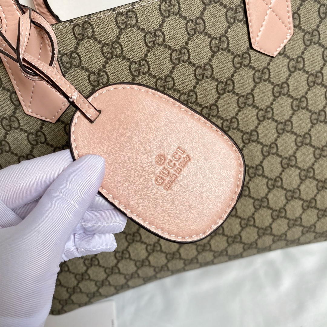 Gucci GG Monogram Medium Reversible Tote Beige Dark Cipria - Bag