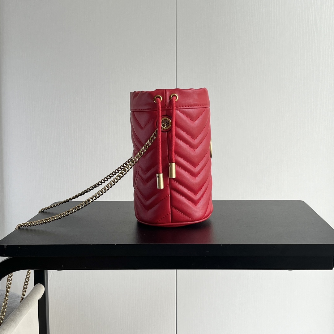 Gucci GG marmont mini bucket bag Red - Bag