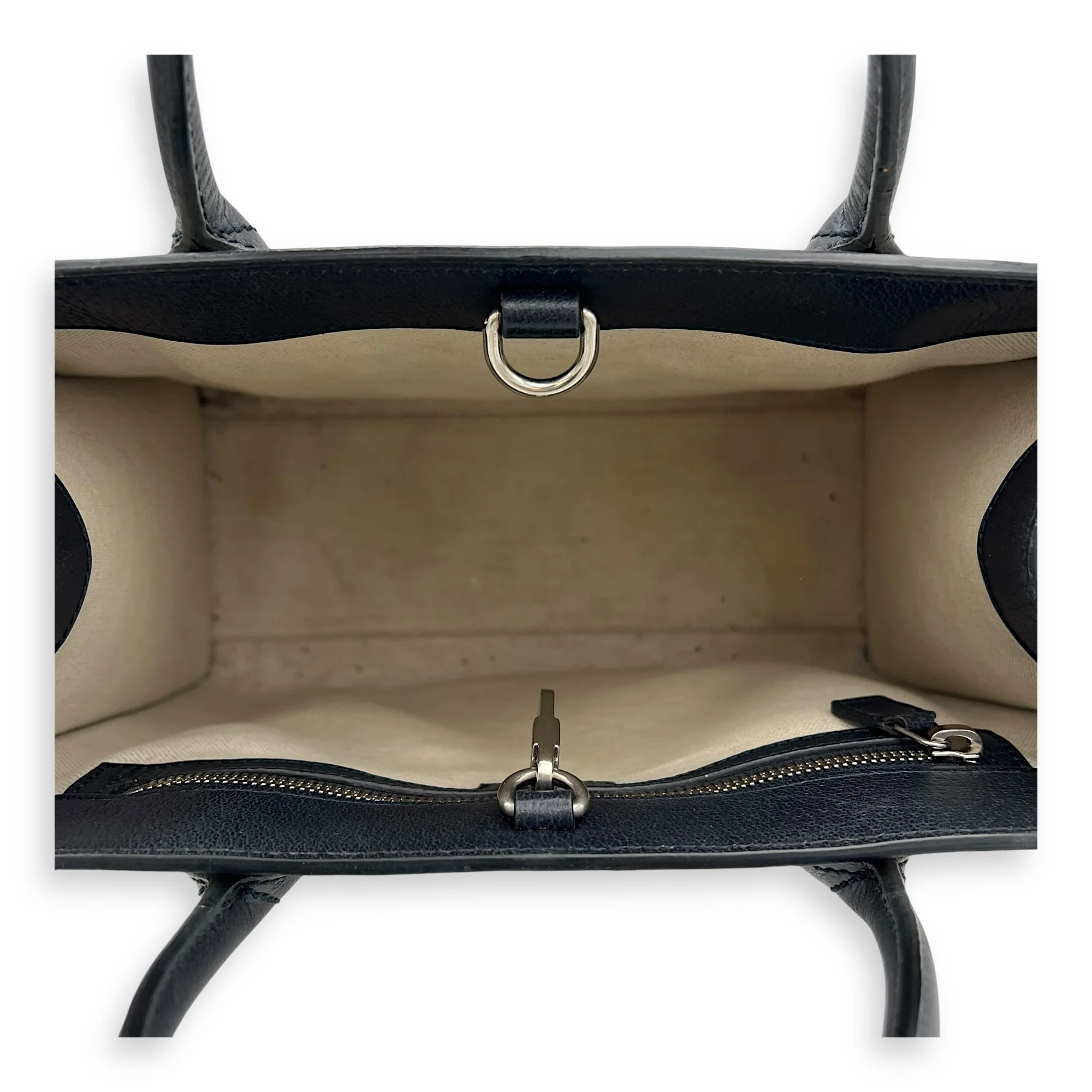 GG Supreme Top Handle Bag Blue in Coated Canvas, Ruthenium hardware