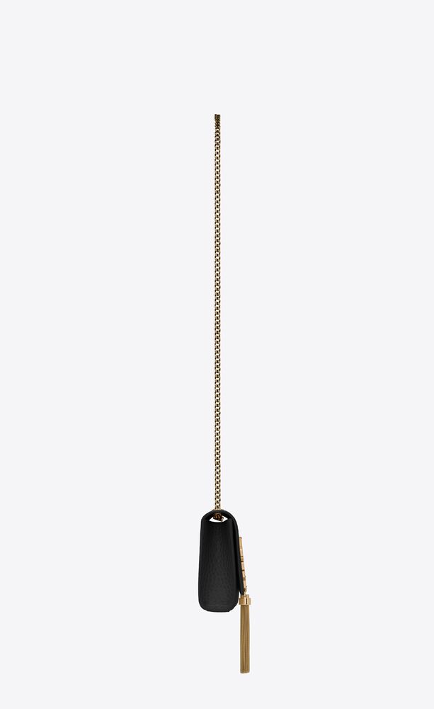 KATE SMALL TASSEL IN CROCODILE-EMBOSSED LEATHER