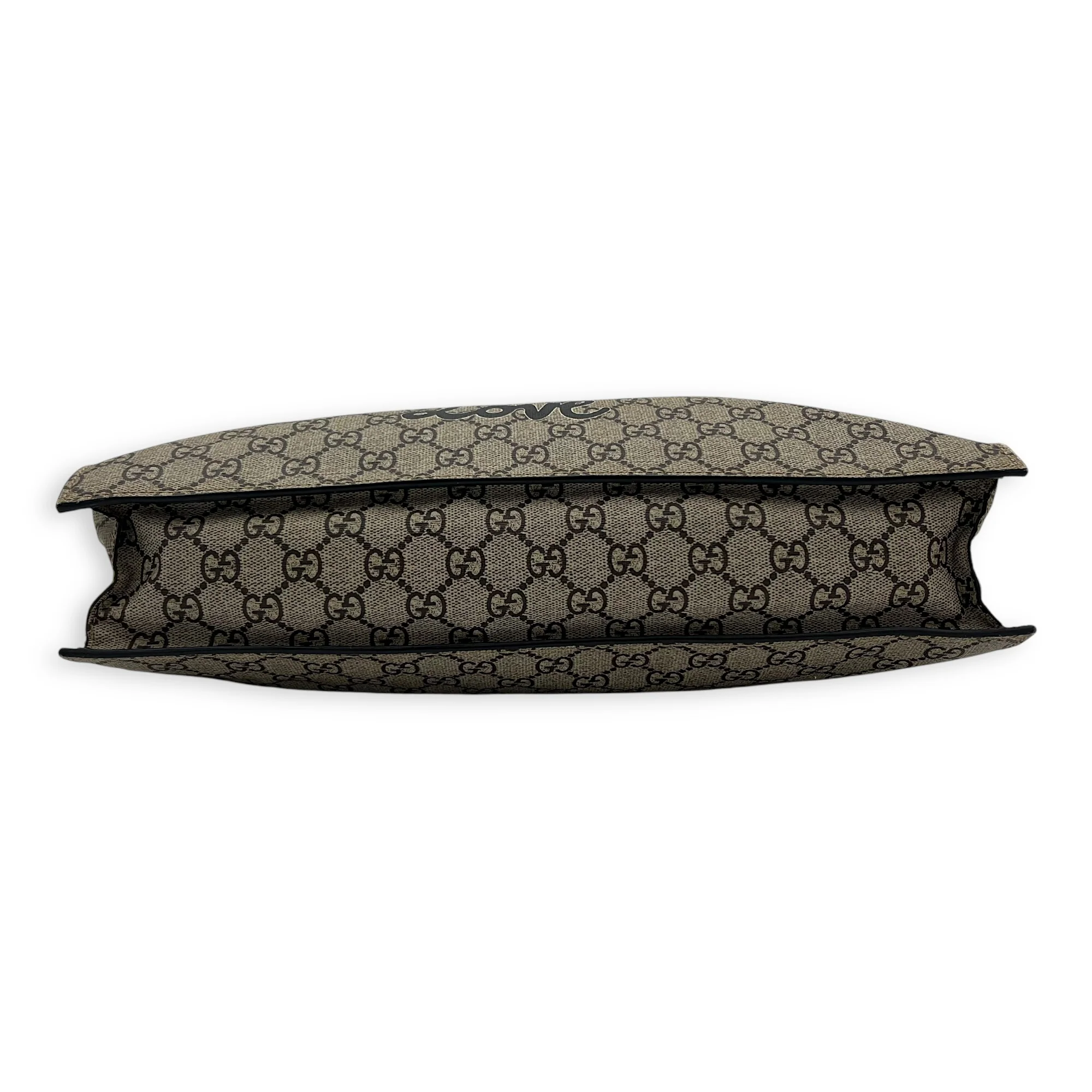 GG Supreme Bee Brown Tote Bag in Coated Canvas, Gold hardware
