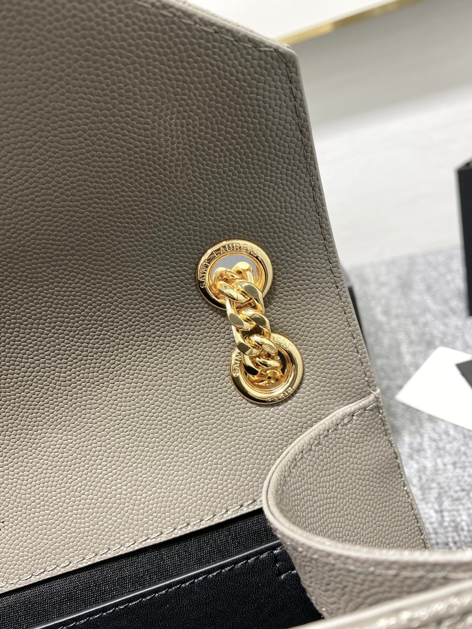 YSL Envelope Medium Bag In Mix Matelasse Grain De Poudre Embossed Leather