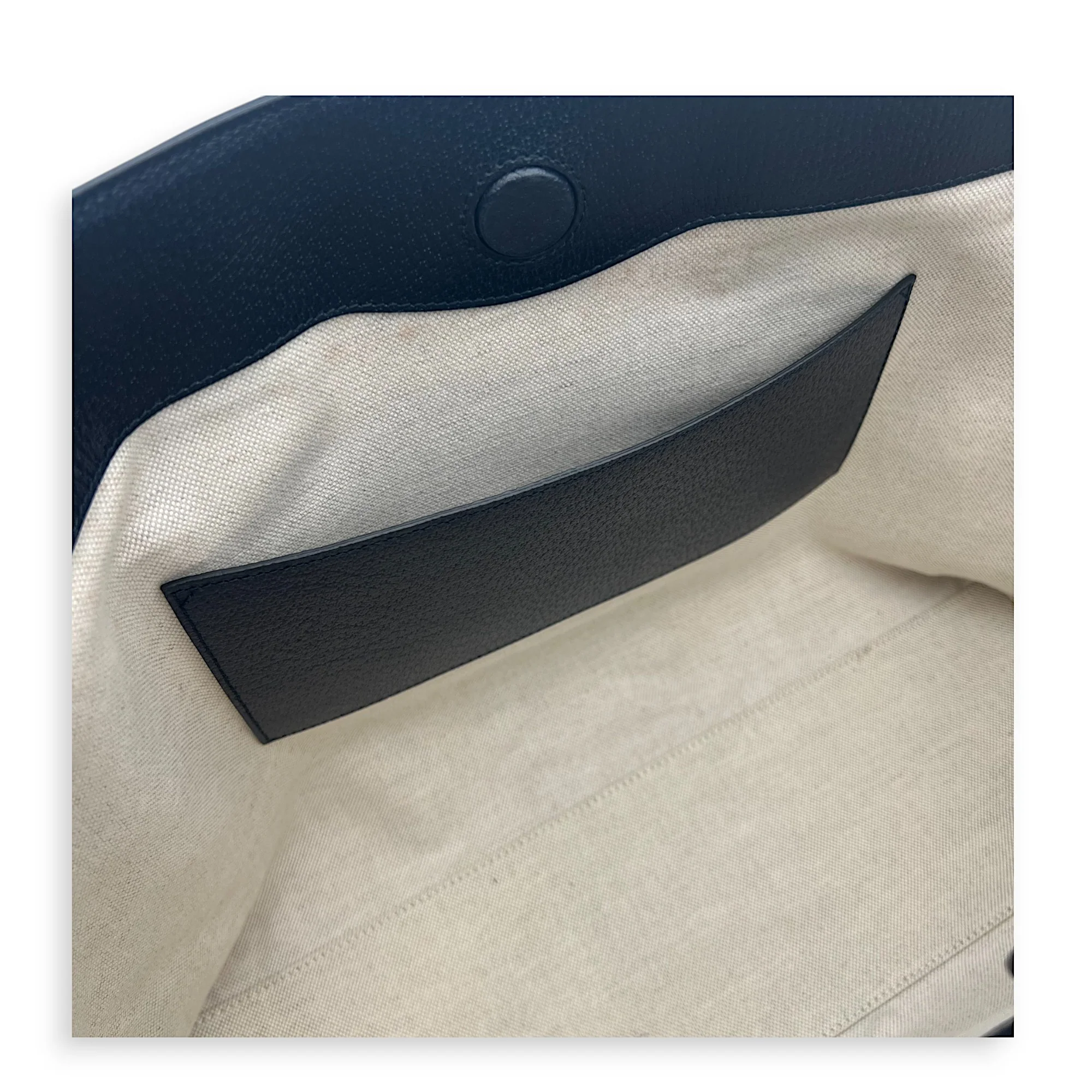 Ophidia Tote Bag Blue in Coated Canvas, Silver hardware