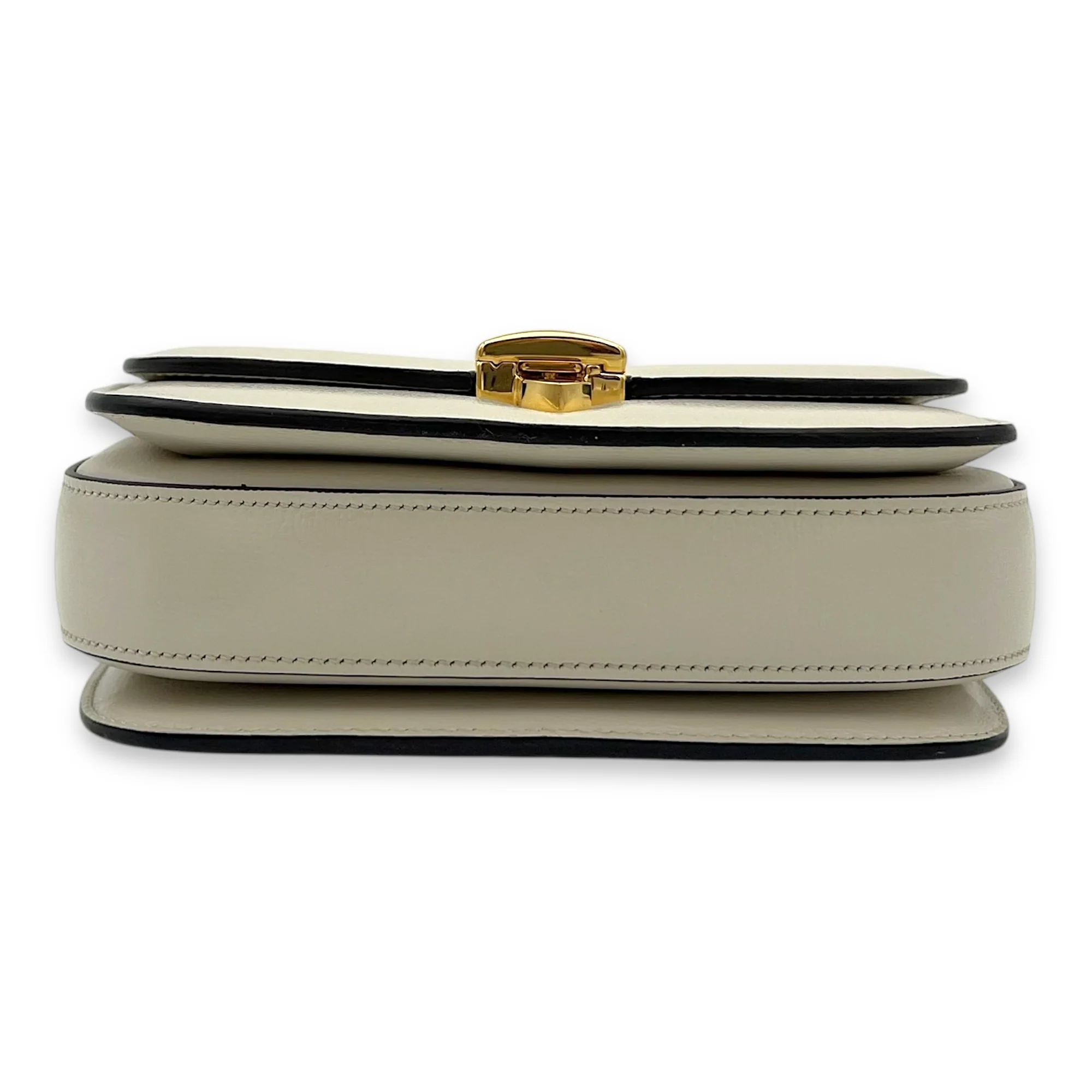 Sylvie 1969 Mini Crossbody bag in Calfskin, Gold Hardware