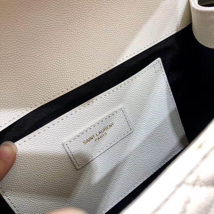 YSL ENVELOPE MEDIUM BAG IN MIX MATELASSÉ GRAIN DE POUDRE EMBOSSED LEATHER