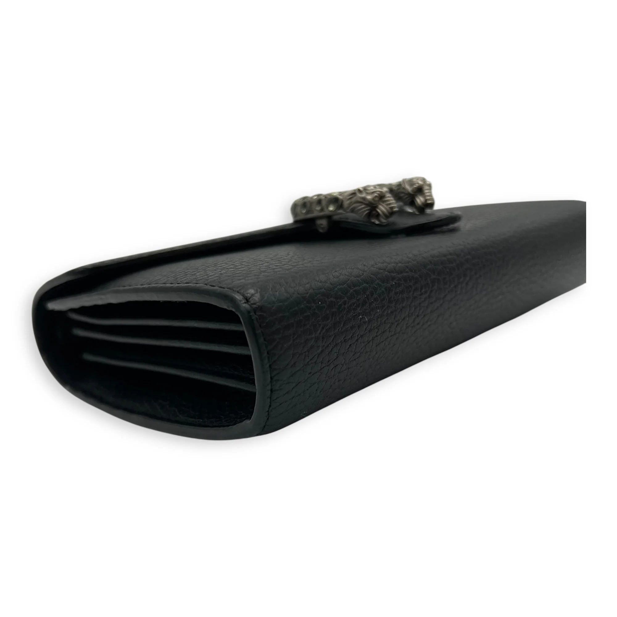 Dionysus Shoulder Bag Black in Calfskin, Silver hardware