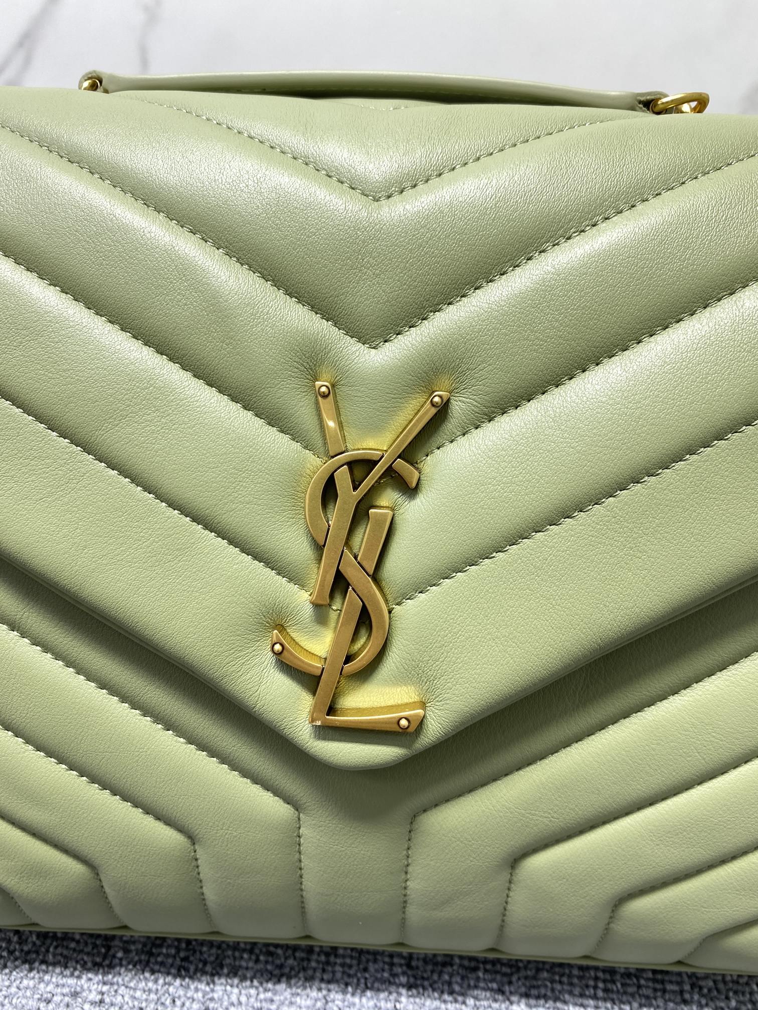 YSL Loulou Medium Chain Bag In Y Leather