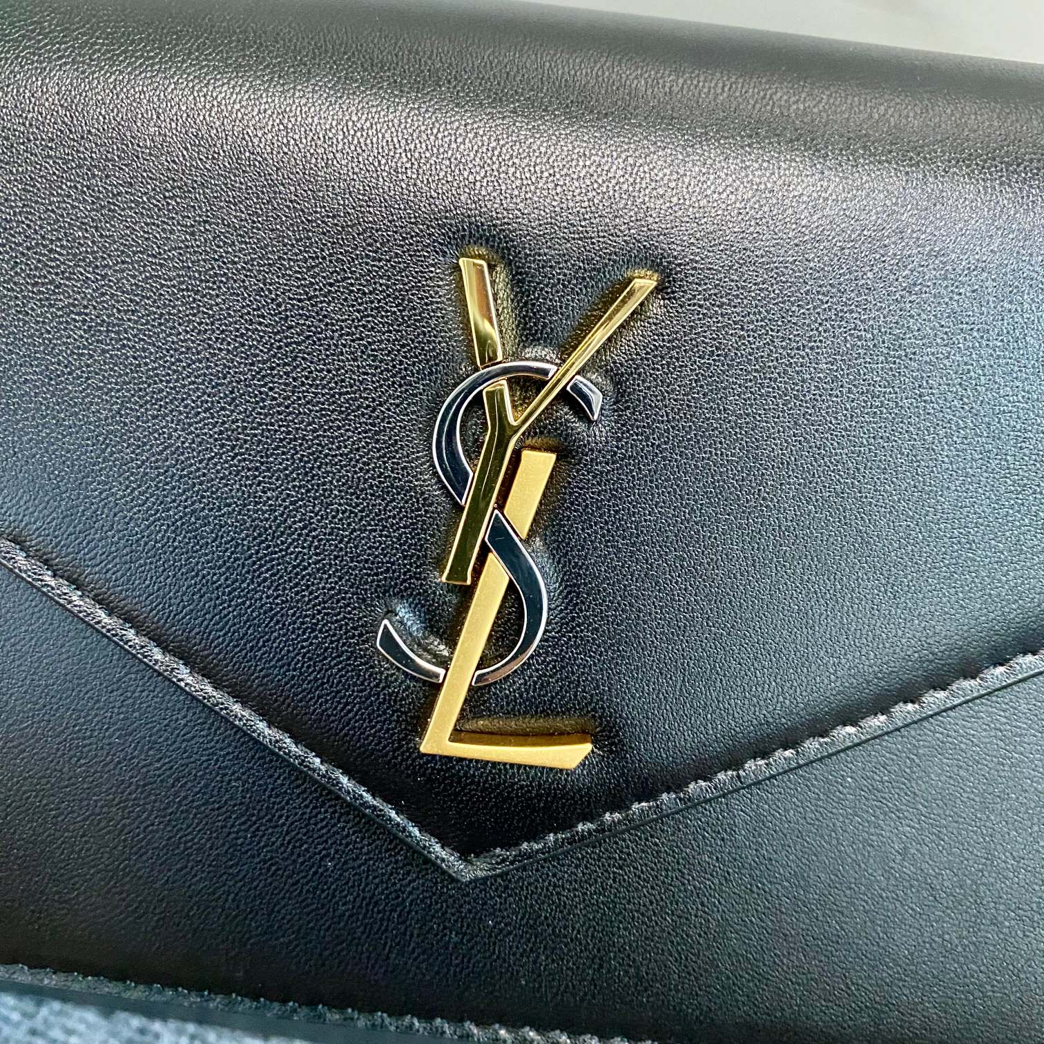 YSL Cassandre Envelope Chain Wallet In Smooth Leather