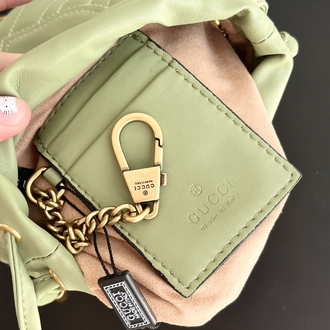 Gucci GG marmont mini bucket bag Green - Bag