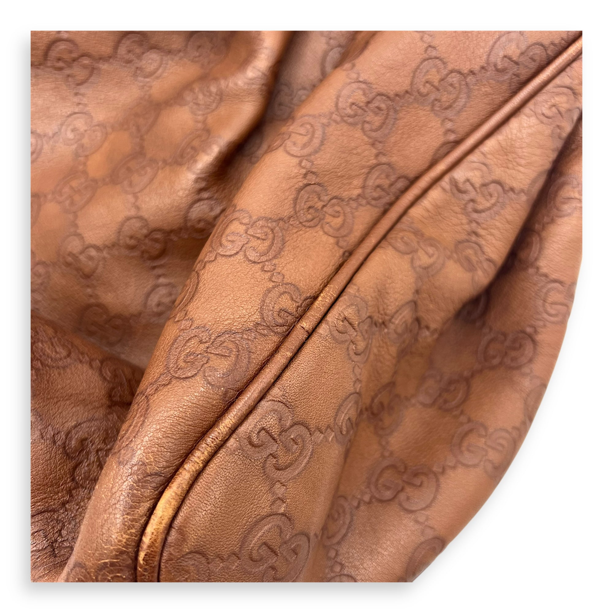 Shukey Shoulder Bag Brown in Calfskin, Gold hardware