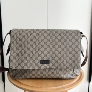 GUCCI GG Diaper Bag Khaki Monogram