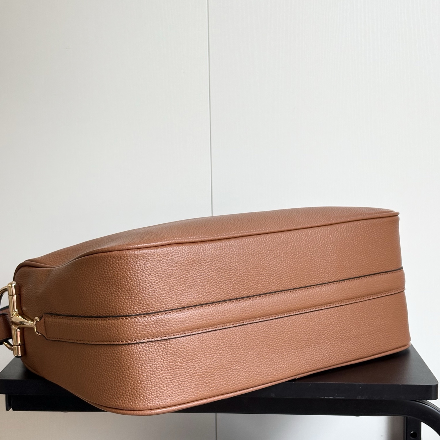 Gucci Half Horsebit Shoulder Brown soft grainy leather Bag