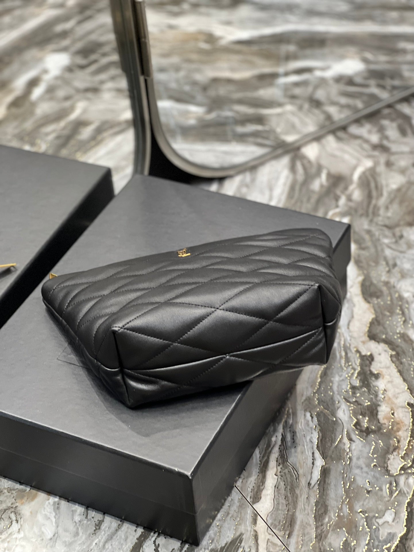 YSL Sade Quilted Leather Pouch