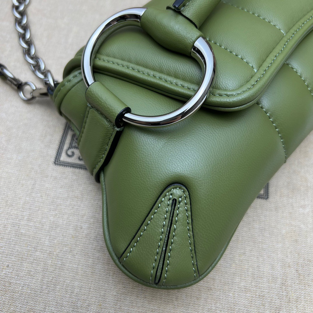Gucci Horsebit Chain Small Shoulder Bag Green - Bag