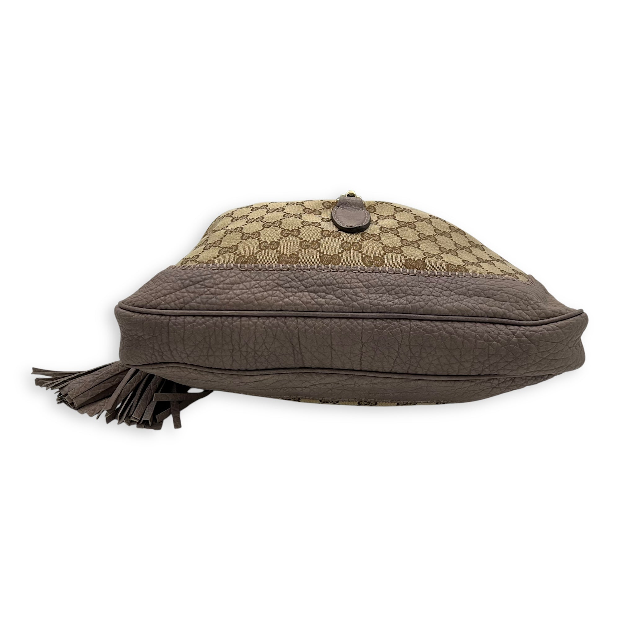 Jackie 1961 Shoulder Bag Brown in Canvas, Gold hardware