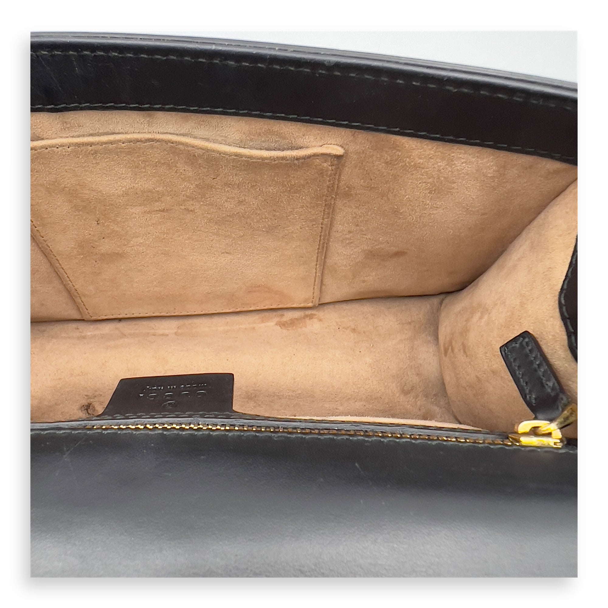 Sylvie Shoulder Bag Black in Calfskin, Gold hardware