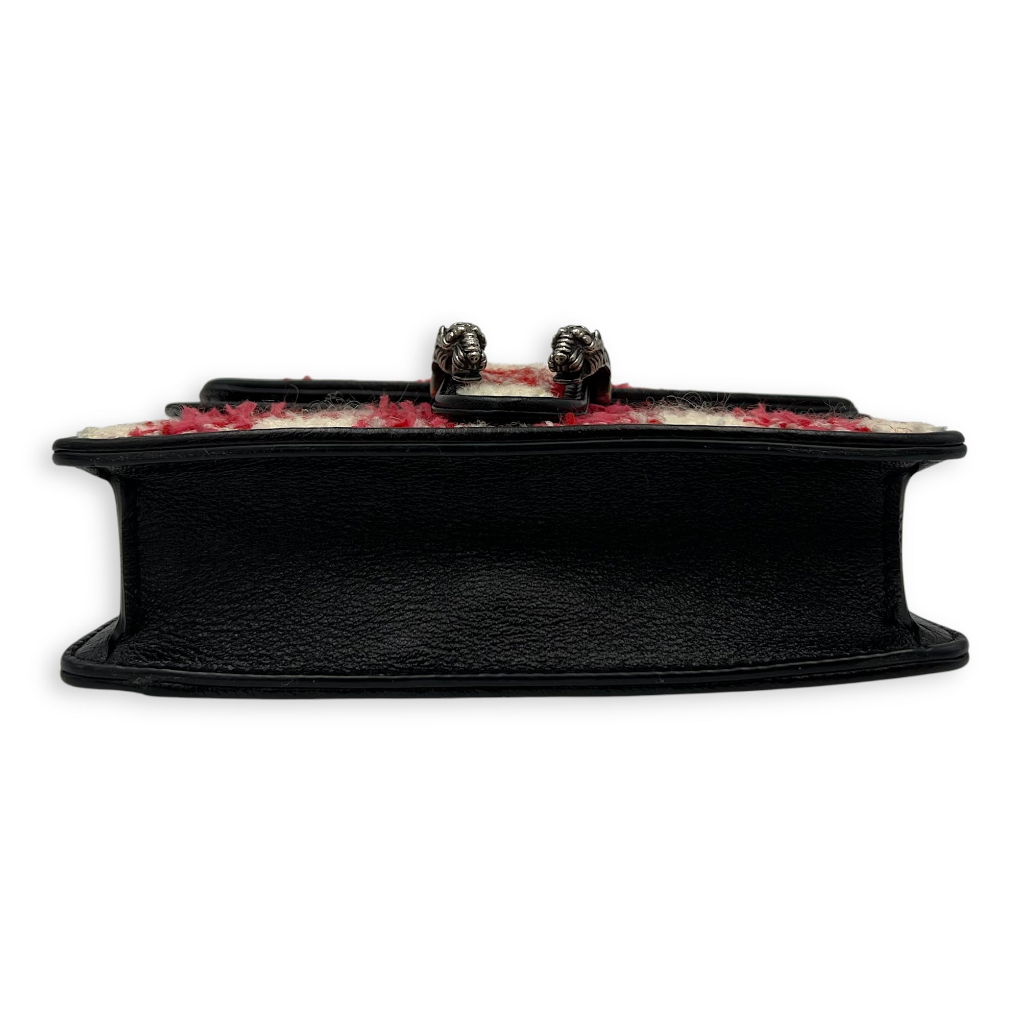 Dionysus Super Mini Red Crossbody Bag in Tweed, Ruthenium hardware