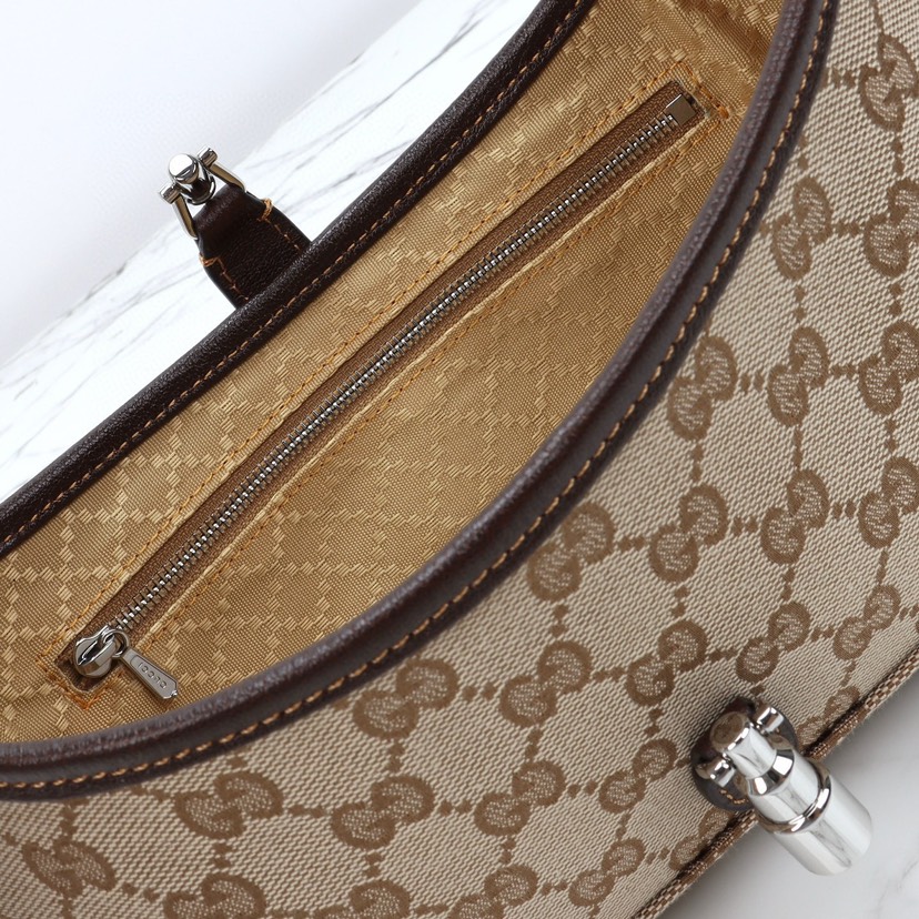 Gucci Jackie Slim small shoulder bag Brown GG canvas - Bag