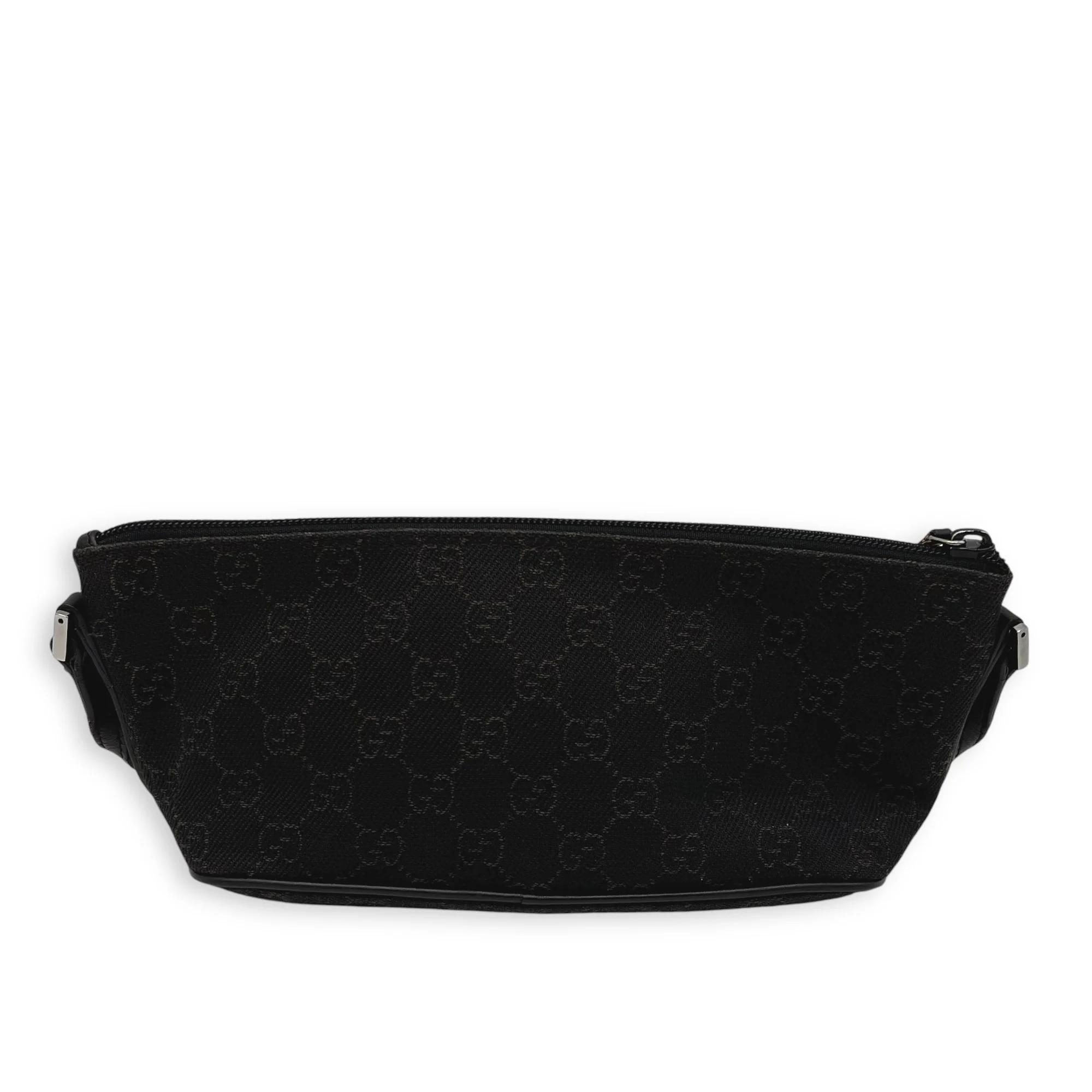 Boat Pochette Brown Pouch in Jacquard, Silver hardware