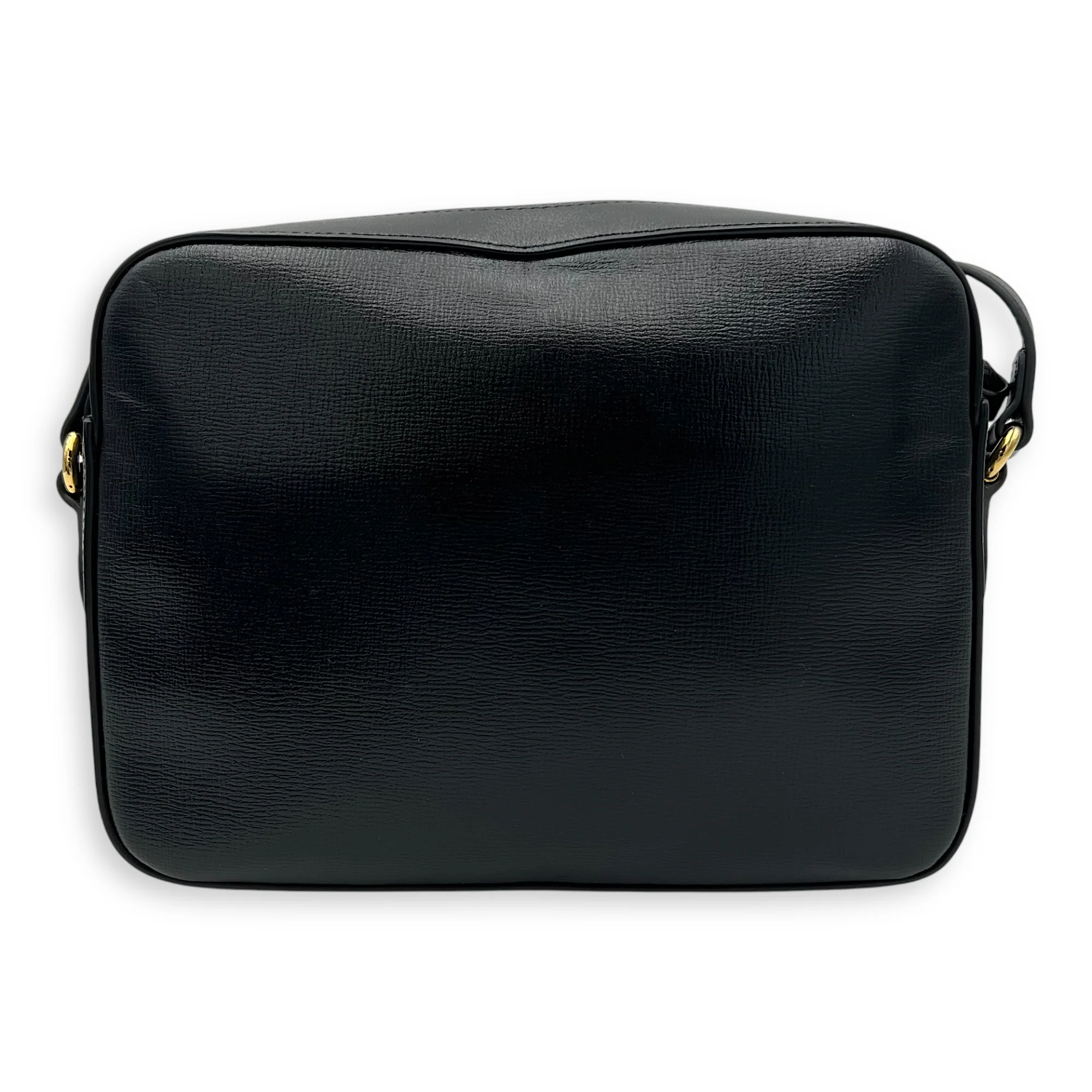 Horsebit 1955 Shoulder Bag Black in Calfskin, Gold hardware
