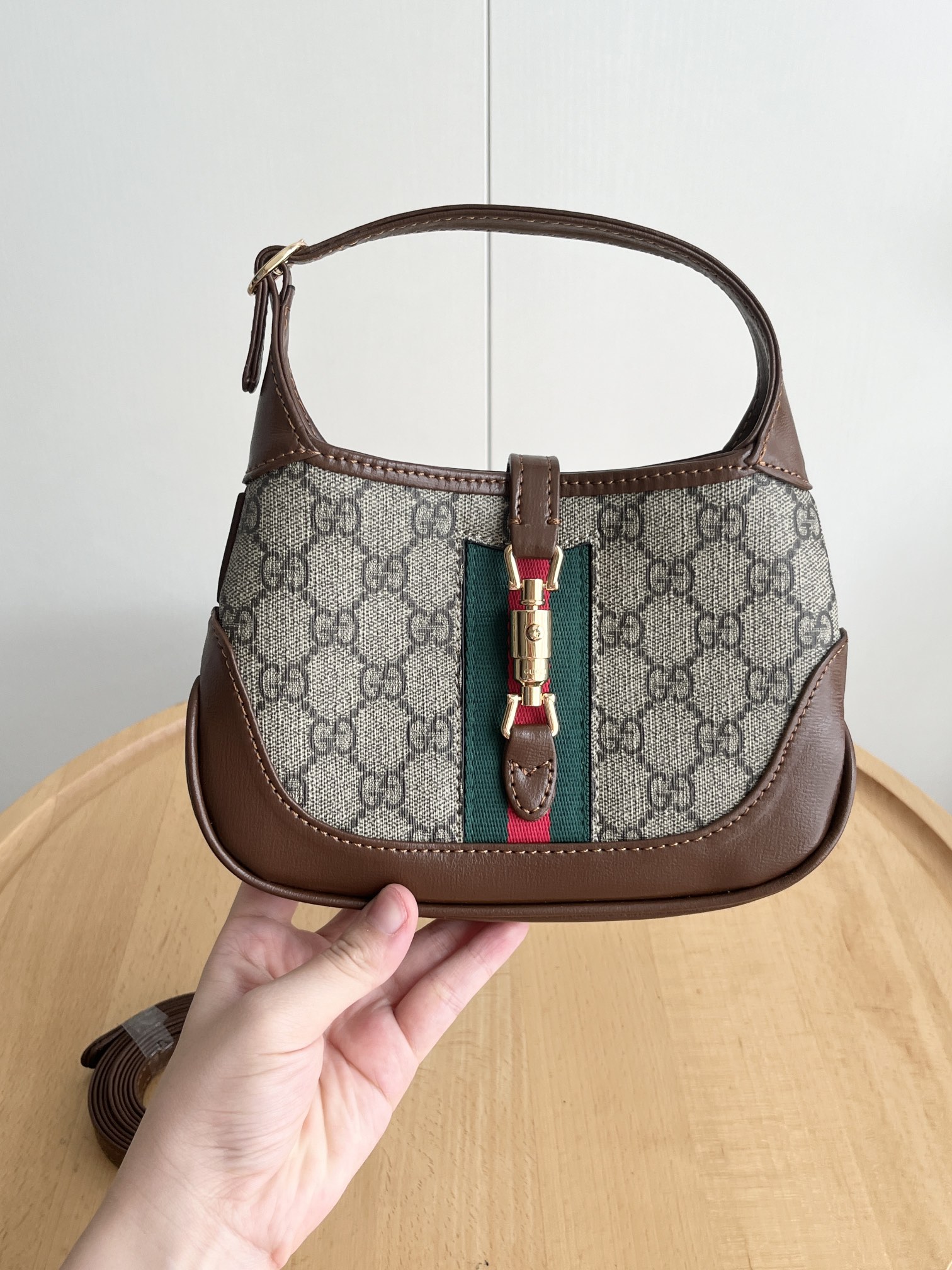 Gucci Jackie 1961 Shoulder Bag Mini GG Beige/Ebony - Bag