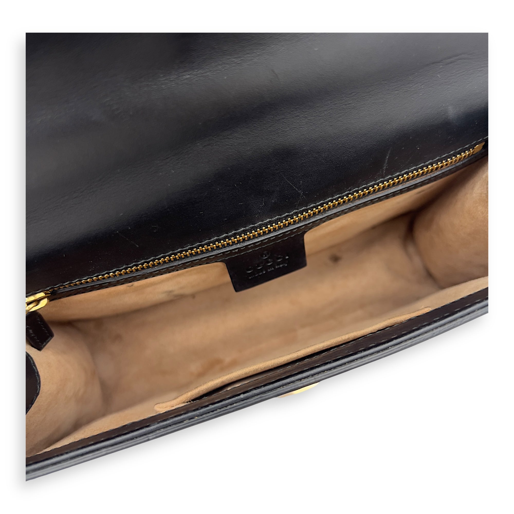Sylvie Shoulder Bag Black in Calfskin, Gold hardware