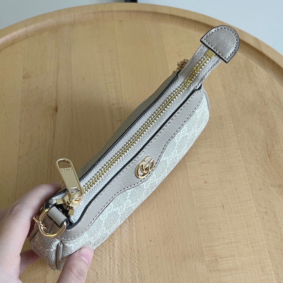 Gucci Ophidia Mini Collection Handbag - Beige And White Bag