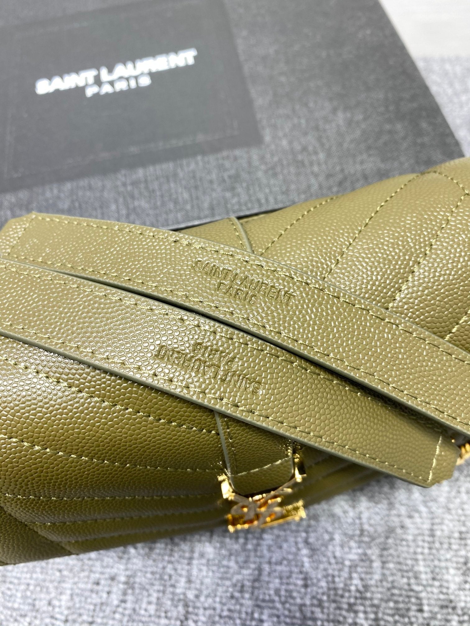 YSL Envelope Medium Bag In Mix Matelasse Grain De Poudre Embossed Leather