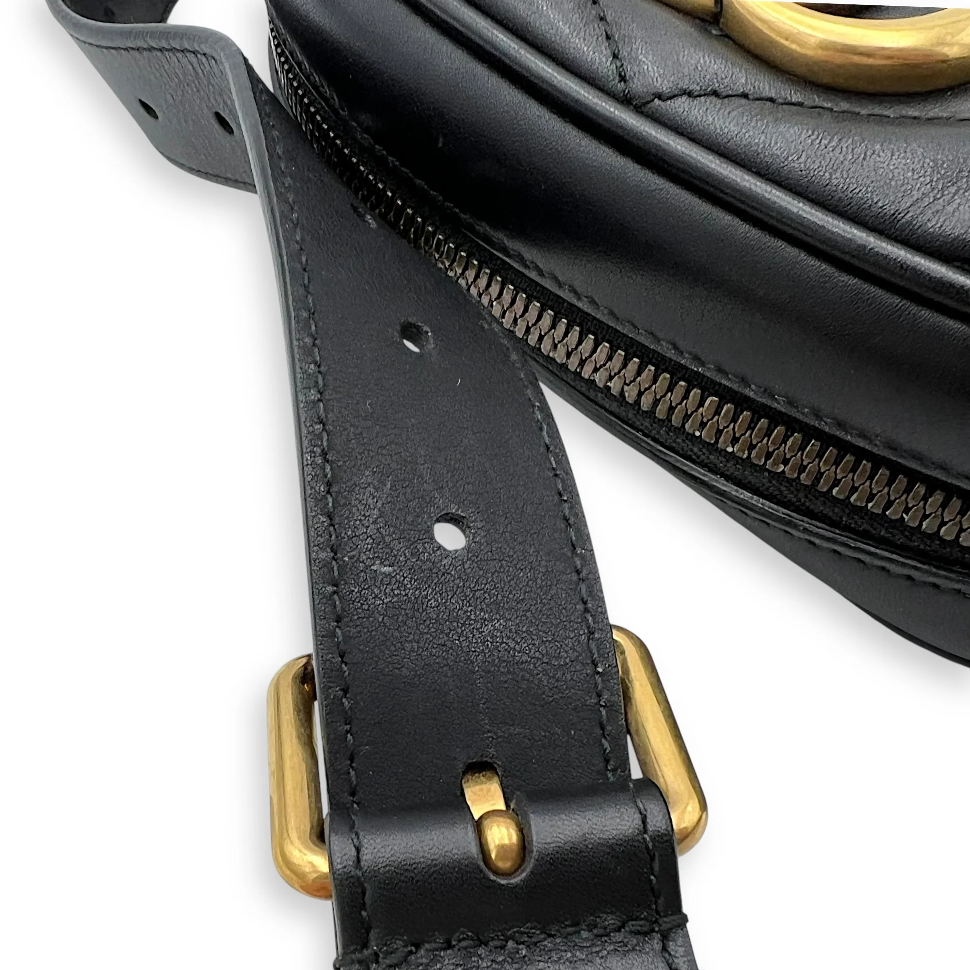 GG Marmont Belt Bag Black in Calfskin, Gold hardware