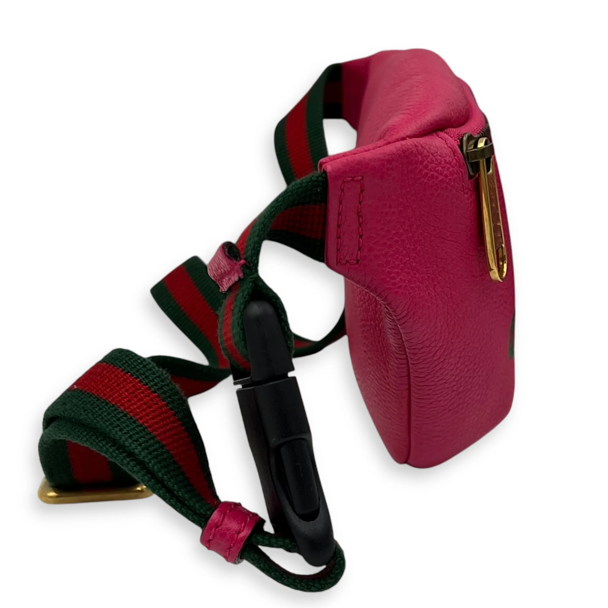Logo Belt Bag Pink in Calfskin, Gold hardware