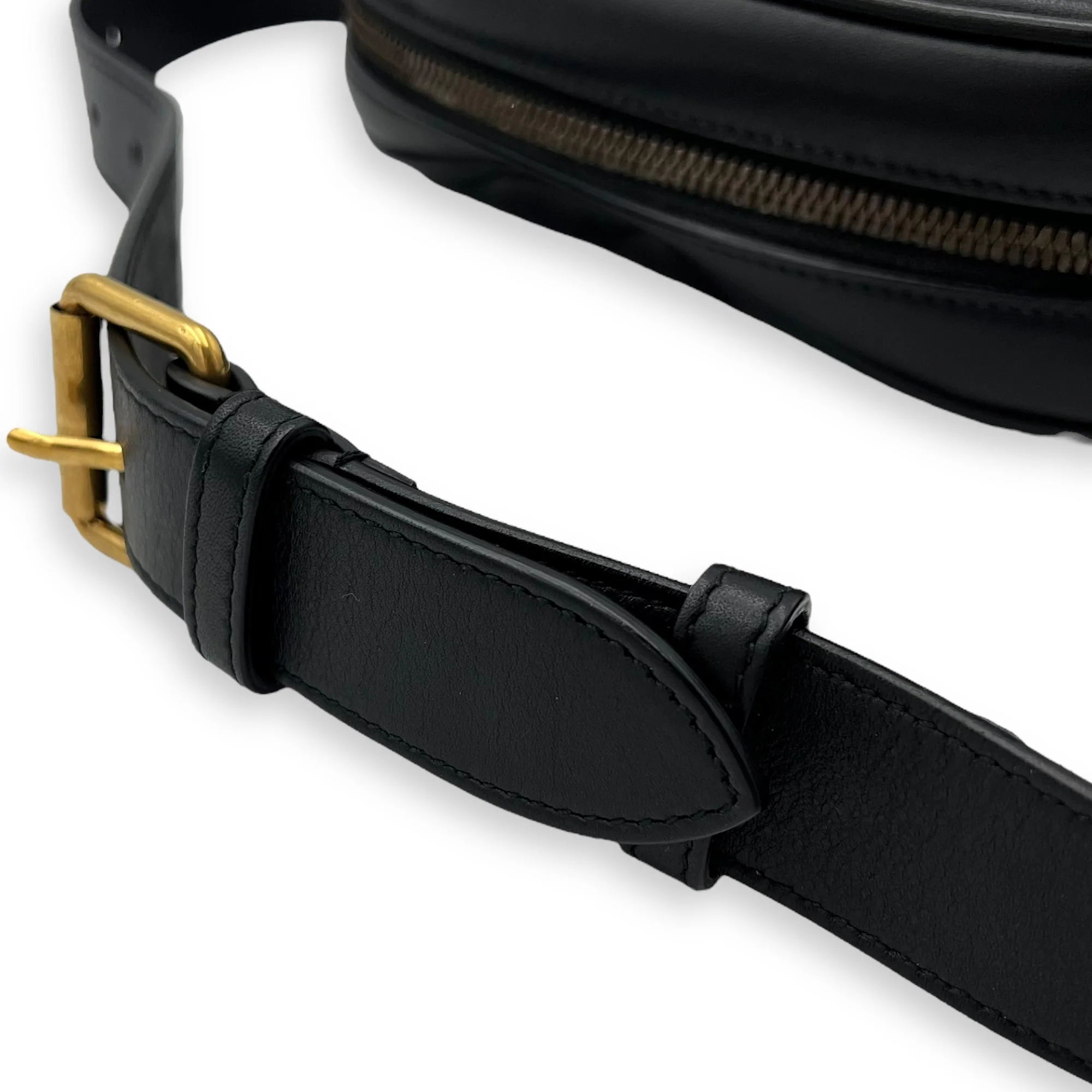 GG Marmont Belt Bag Black in Calfskin, Gold hardware