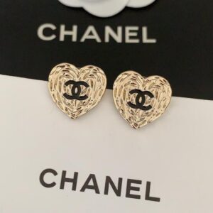 Heart Lava Double C Earrings