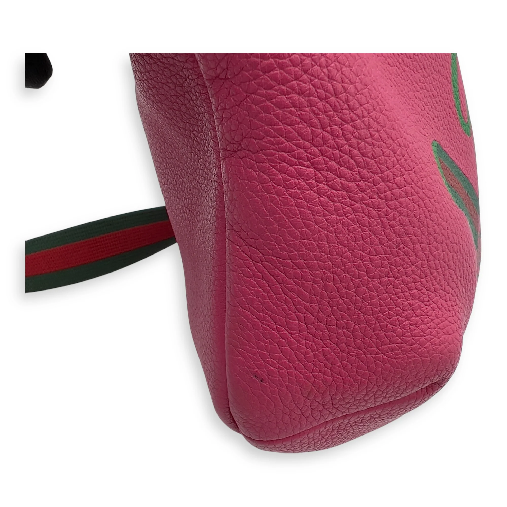 Logo Belt Bag Pink in Calfskin, Silver hardware