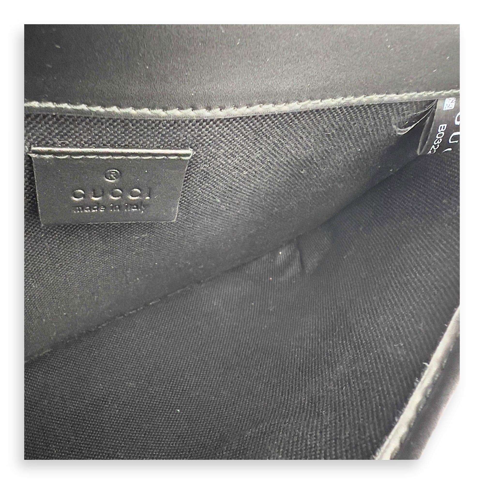 GG Supreme Belt Bag Black in Monogram Coated Canvas, Silver hardware