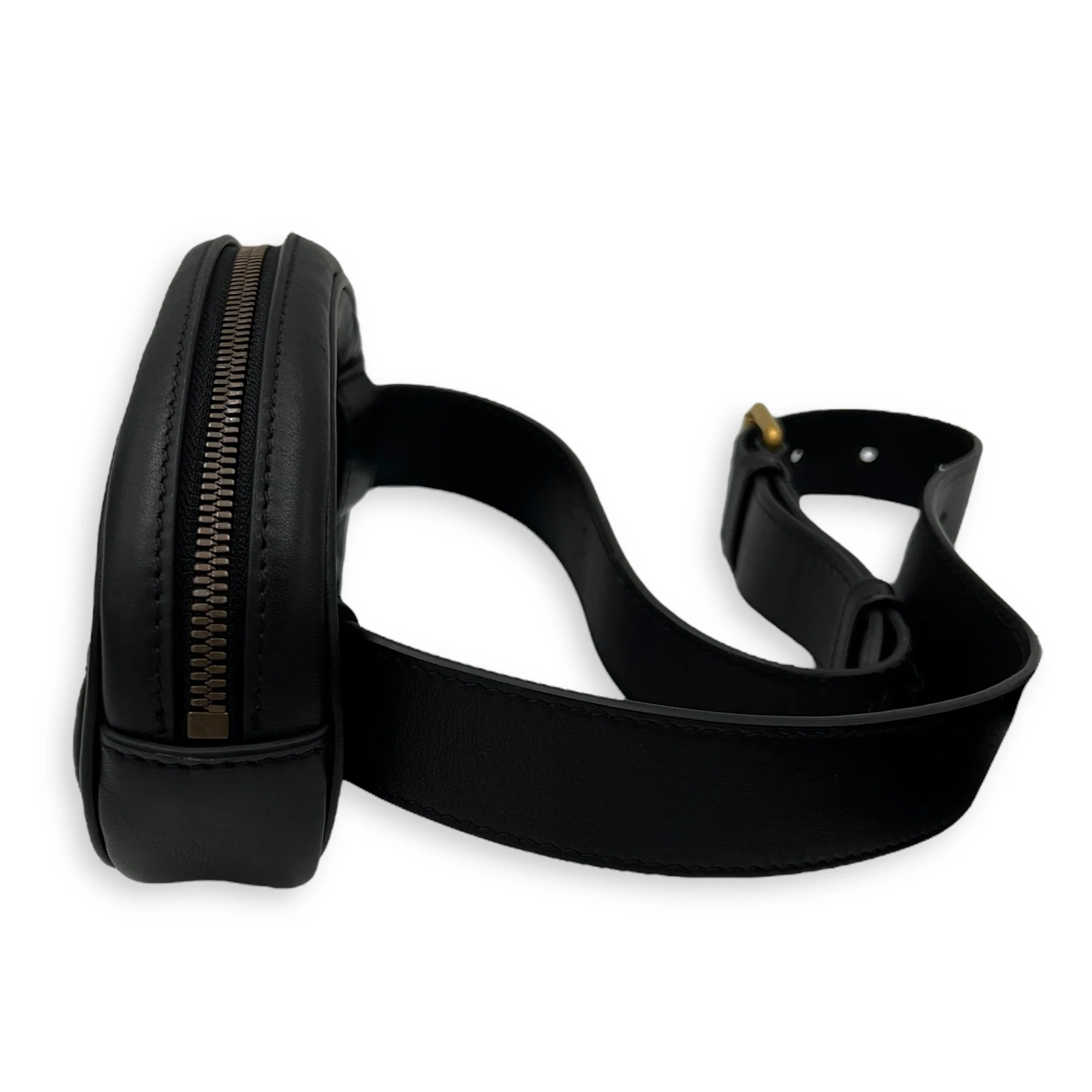GG Marmont Belt Bag Black in Calfskin, Gold hardware