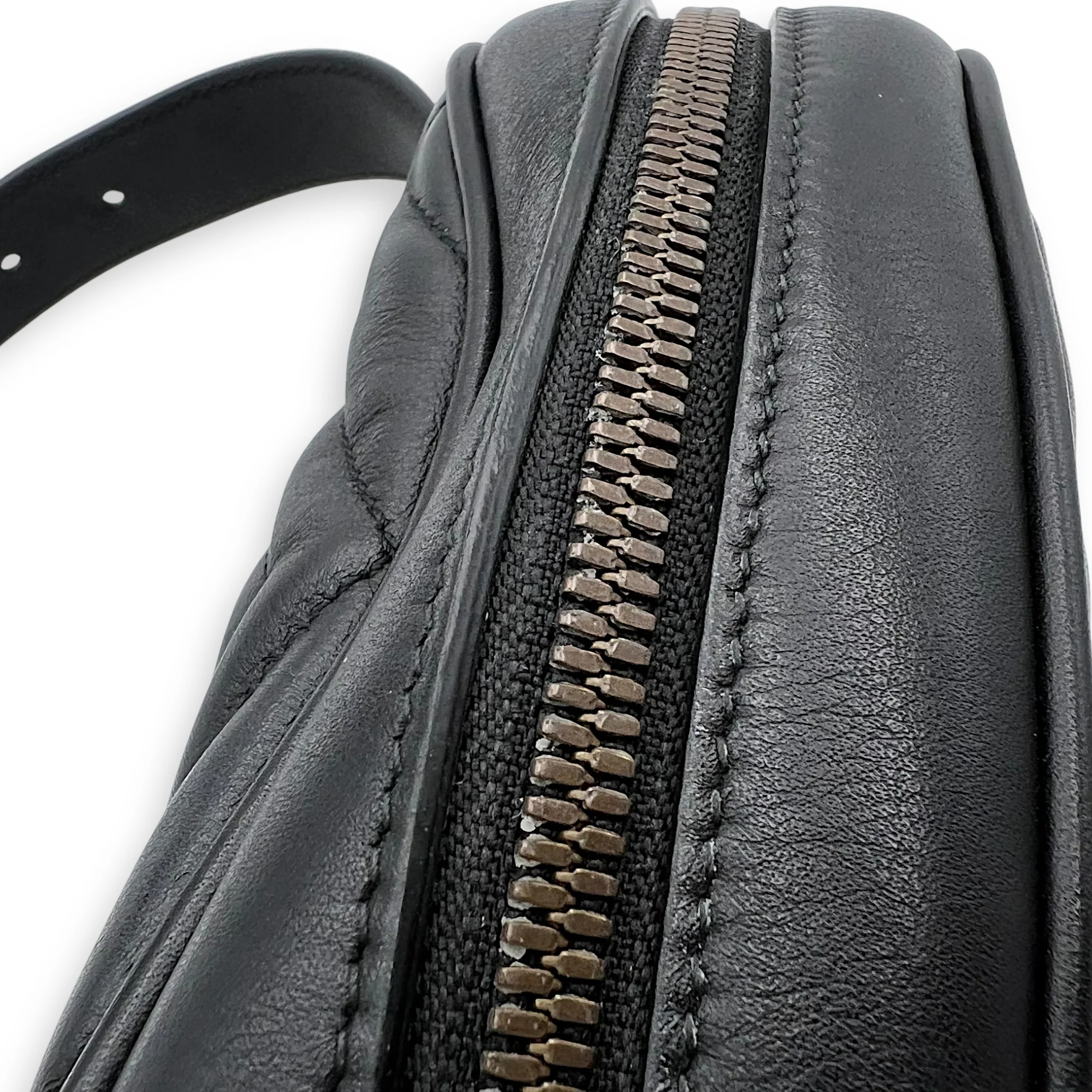 GG Marmont Belt Bag Black in Calfskin, Gold hardware
