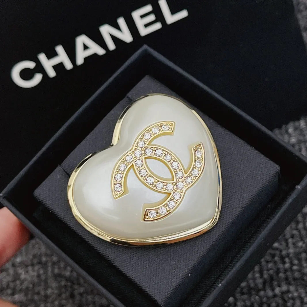 CC Heart brooch