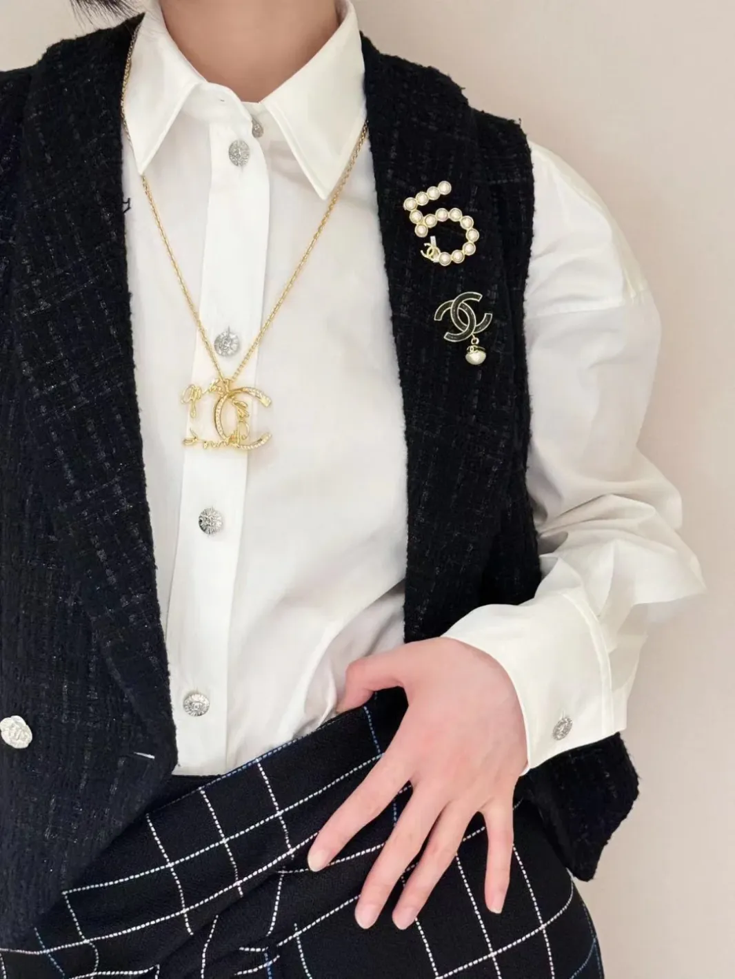Top quality CC brooch