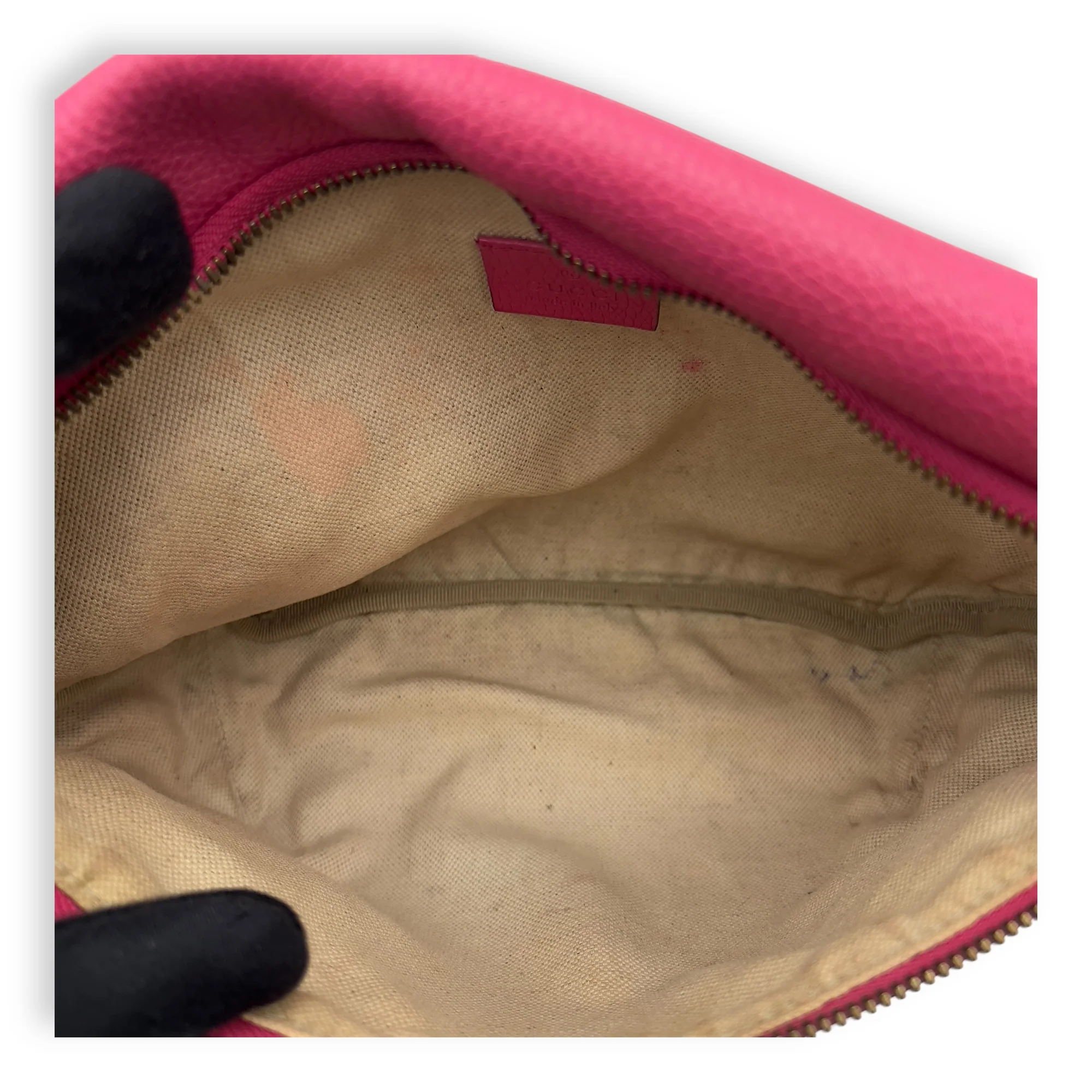Logo Belt Bag Pink in Calfskin, Silver hardware