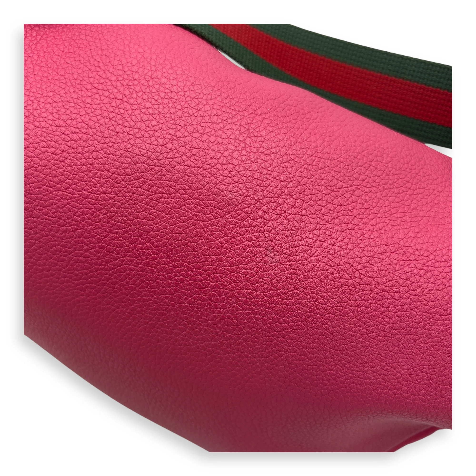 Logo Belt Bag Pink in Calfskin, Silver hardware