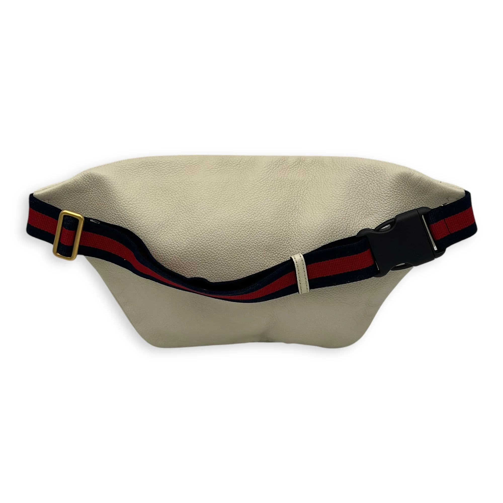 Logo Belt Bag White in Calfskin, Gold hardware