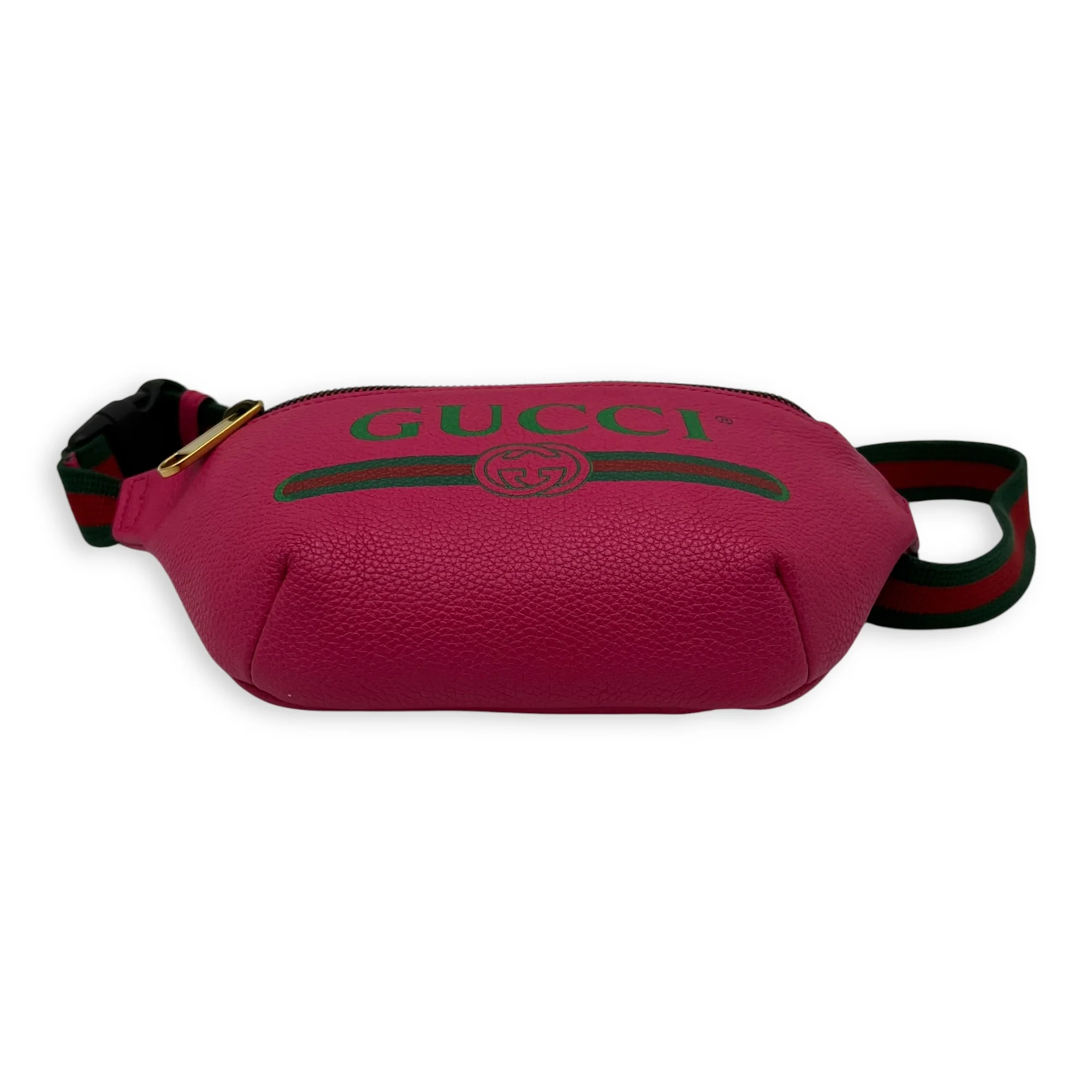 Logo Belt Bag Pink in Calfskin, Gold hardware